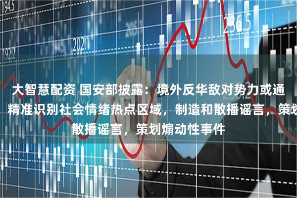 大智慧配资 国安部披露：境外反华敌对势力或通过数据分析，精准识别社会情绪热点区域，制造和散播谣言，策划煽动性事件